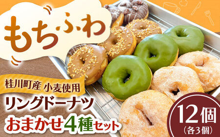 ふわもちリングドーナツ おまかせ12個セット(4種類×3個)桂川町/PIZZERIA TUTTI[ADBH039]
