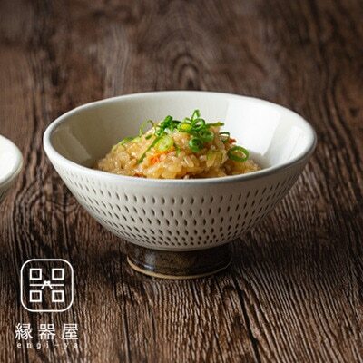 小石原焼 カネハ窯 飛び鉋飯碗 大(全飛び鉋) AA93