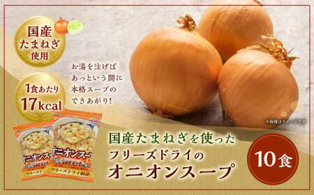 国産たまねぎを使ったフリーズドライのオニオンスープ [10食] スープ ドライスープ インスタント [2025年2月上旬より順次発送]