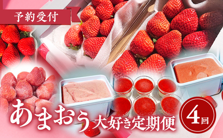 [2026年2月上旬より発送開始][予約受付・4回定期便]あまおう大好き定期便 ※配送不可:北海道・沖縄県・離島