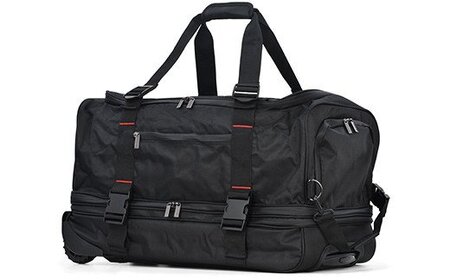 [PROEVO] 防水 ボストンキャリー スーツケース 受託手荷物対応 L（ブラック×レッド） [20017]　AY161