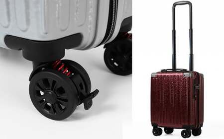 [PROEVO] スーツケース 機内持ち込み対応 ストッパー付き 拡張機能 8輪 静音 隠し拡張 S (SP-ワイン) [10012A]
