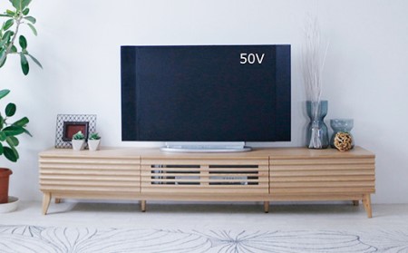 [開梱・設置]アゼル 200cm テレビボード(ナチュラル)