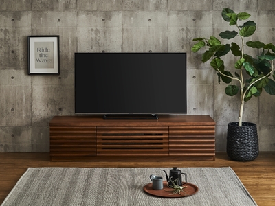 [開梱・設置]アストロ 160cm テレビボード(ウォールナット)
