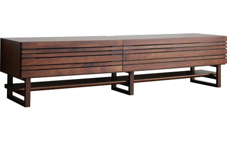 【開梱・設置】エルドラ　テレビボードH脚　210cm　ブラウン　AL256