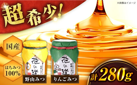 野山みつ・りんごみつセット 計280g(140g×2) 蜂蜜 はちみつ ハニー りんご 林檎 紅茶 広川町 / 株式会社九州蜂の子本舗 [AFAI018]