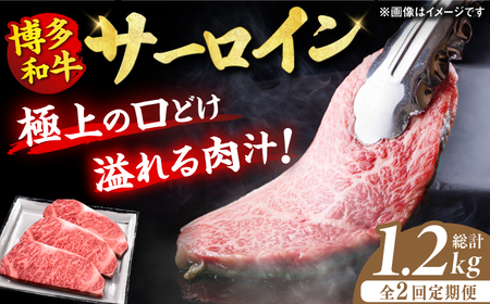 [全2回定期便]博多和牛 サーロイン ステーキ 200g×3枚 牛肉 ステーキ お歳暮 お中元 贈答用 サーロイン 赤身 父の日 母の日 敬老の日 国産 和牛 広川町 / 久田精肉店株式会社 [AFBV008]