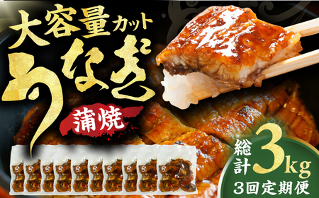 [3回定期便]刻み鰻個食パック 計1kg(100g×10P) / うなぎ 鰻 ウナギ きざみウナギ 刻み鰻 うなぎ ウナギ 鰻[AFBS002] うなぎ ウナギ うなぎ 鰻