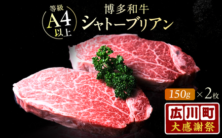 【新登場＆大感謝祭】博多和牛シャトーブリアン 300g（150g×2） /シャトーブリアン ステーキ[AFCN005]