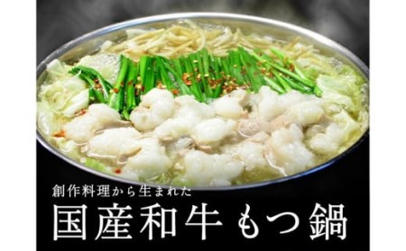 国産 和牛 塩もつ鍋 野菜なし(2〜3人前)選べる〆(とろ〜りチーズリゾット)