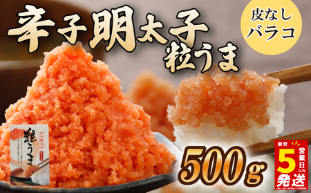 ＼5営業日以内発送/ うまみ堂 辛子明太子 500g(500g×1箱) | バラコ 明太子 UMM
