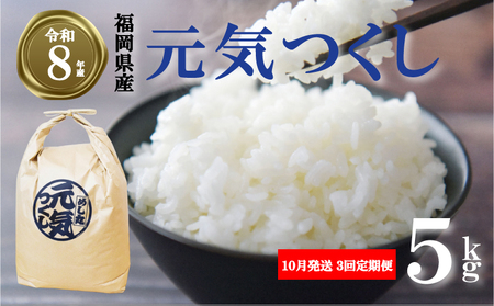 [ 期間限定!! 寄付額改定!!][令和8年産先行予約!2026年10月発送]米 元気つくし 5kg 3回定期便 |米 FRF