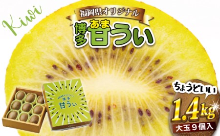 [福岡県産]キウイフルーツ「博多甘うぃ」化粧箱入り約1.4kg 2L10