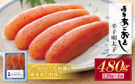  あごおとし無着色明太子480g(120g×4)