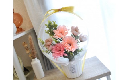 ピンク:Flower balloon ( フラワー バルーン ) アーティフィシャルフラワー 置き型タイプ 韓国 お花 贈り物