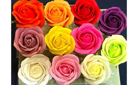 暖色系:Flower balloon ( フラワー バルーン ) ソープ フラワー 10本 花束型 タイプ 韓国 お花 贈り物