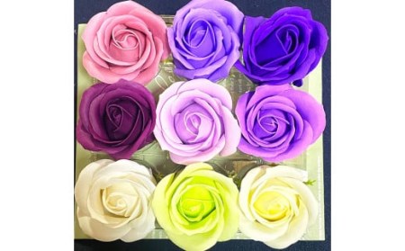 紫系:Flower balloon ( フラワー バルーン ) ソープ フラワー 10本 花束型 タイプ 韓国 お花 贈り物