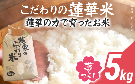 米 5kg 夢つくし [10/1〜寄附額改定]数量限定 こだわりの蓮華米 精米 農家直送 蓮華米 白米 国産米 国産 おにぎり お弁当 福岡県 福岡 九州 グルメ お取り寄せ[9月下旬より順次出荷予定]