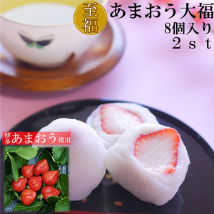 [化粧箱入]あまおう大福 16個 50g×8個×2箱(計800g)[BGAE048] いちご大福 いちご大福 イチゴ いちご大福