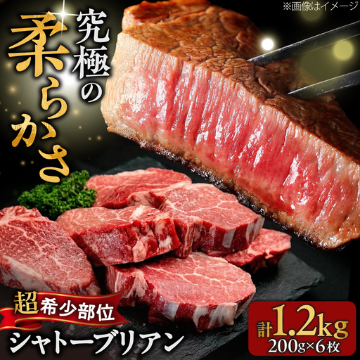 【希少部位！】博多和牛 シャトーブリアン 200g×6枚 （計1.2kg）吉富町/肉のくまもと屋[BGBY046]