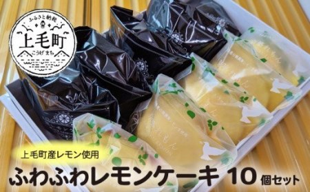 上毛町産レモンのふわふわレモンケーキ 10個入セット