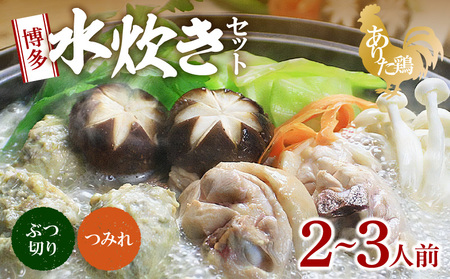 博多水炊きセット(ありた鶏ぶつ切り・つみれ)2〜3人前