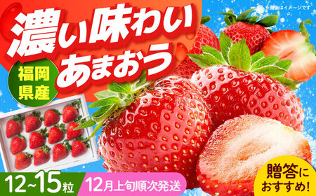 [順次発送] 福岡産 あまおう ギフト箱(12-15粒) 果物 苺 いちご[ABET003]