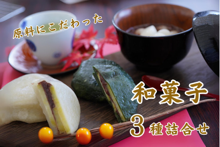 原料こだわり 人気の和菓子3点詰め合わせセット(冷凍):B140-060
