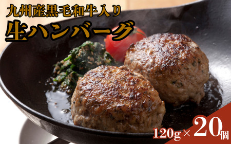 牛100%九州産黒毛和牛入り生ハンバーグ:B165-004