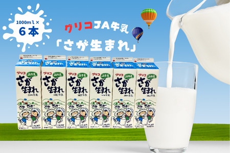JA牛乳 さが生まれ牛乳 6本セット:B110-003