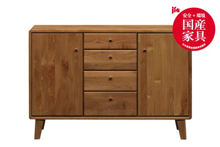 kumukumu120リビングボード　WN色【諸富家具】：C399-002