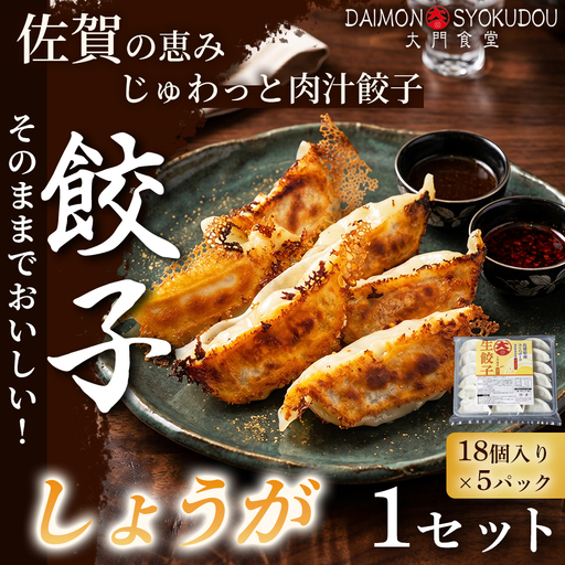 [風味豊かな味わいに仕上げました]しょうが餃子(18個入り×5P) 1セット 冷凍餃子 生姜餃子:B170-040