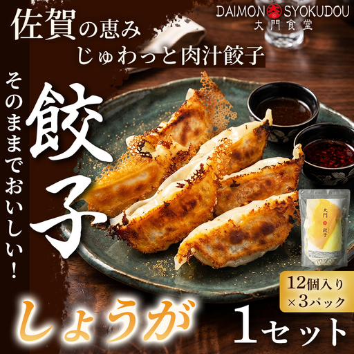 [1個28gで満足度大!]大門餃子 しょうが(12個入×3P) 1セット 冷凍餃子 餃子:B120-081