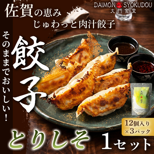 [1個28gで満足度大!]大門餃子 とりしそ(12個入×3P) 1セット 冷凍餃子 餃子:B120-082