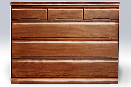 120LC無垢材使用チェスト蓮（BR）【諸富家具】：C173-004