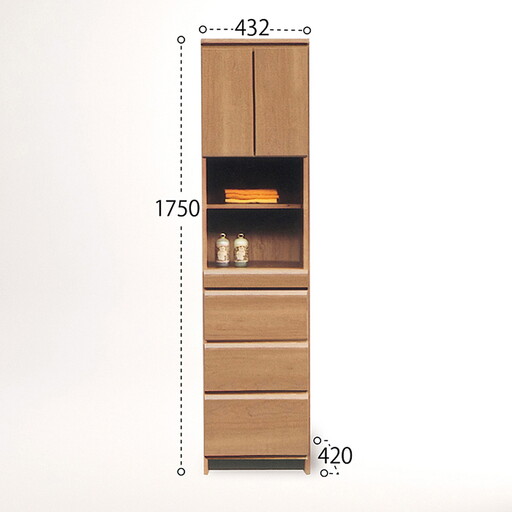 45幅サニタリー隙間収納(NA)[諸富家具]:C139-008