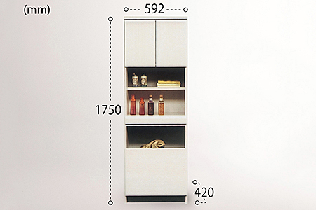 60幅ランドリー収納(白)[諸富家具]:C139-011