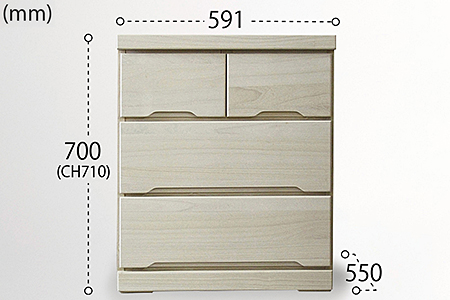 60-3LCD奥深 押入れ収納(白)[諸富家具]:B850-013