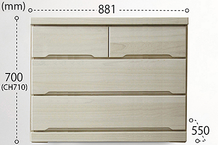 90-3LCD奥深 押入れ収納（白）【諸富家具】：C120-024