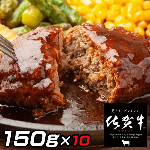 佐賀牛入りがばいハンバーグ10個：B160-011