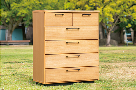 80チェスト5段 オルガ【諸富家具】：C111-008