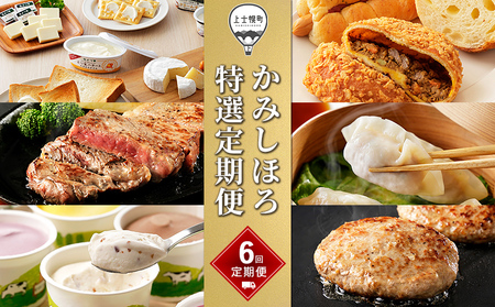 かみしほろ特選 定期便 6ヵ月コースB 6回 アイスクリーム サーロインステーキ バター チーズ ハンバーグ パン 餃子 冷凍 北海道産