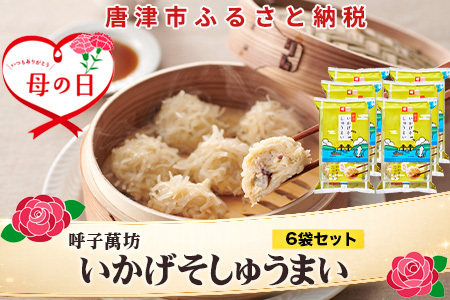 「母の日」呼子萬坊いかげそしゅうまい6粒×6袋セット[GS-6] 呼子名物いかしゅうまい姉妹品 惣菜 ギフト用 贈り物用