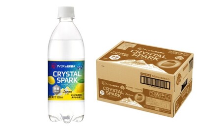 炭酸 CRYSTAL SPARK クリスタルスパーク 炭酸水 無糖 レモン 500ml×24本 飲料 ※配送不可:沖縄、離島