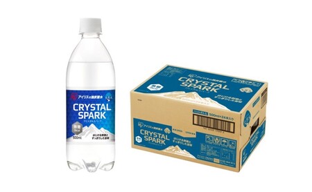 炭酸 CRYSTAL SPARK クリスタルスパーク 炭酸水 無糖 プレーン 500ml×24本 飲料 ※配送不可:沖縄、離島