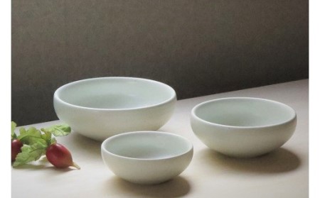 [伊万里焼]伊万里陶苑 白マットボール3個組