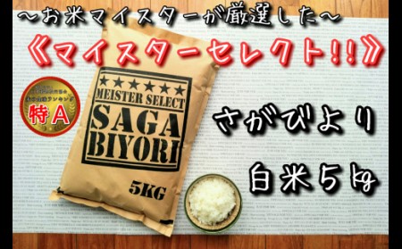 《マイスターセレクト》さがびより【白米】5kg【特A評価】 B563