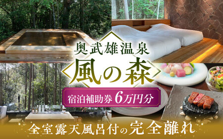 奥武雄温泉 風の森 宿泊補助券 6万円分 /奥武雄温泉 風の森[UEC003] 宿泊券 宿泊補助券