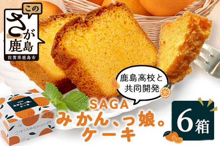 [鹿島高校 共同開発返礼品]SAGAみかん、っ娘。ケーキ 6箱(合計24個入り)C-157 スイーツ ケーキ 焼き菓子 焼菓子 みかん ミカン 蜜柑 みかんケーキ ミカンケーキ お土産 ご当地スイーツ プレゼント ギフト おみやげ
