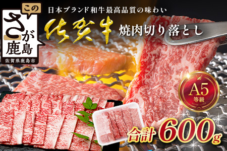 [訳あり]佐賀牛 焼肉 切り落とし 600g 牛肉 黒毛 和牛 ブランド 牛 肉 焼き肉 やきにくD-291